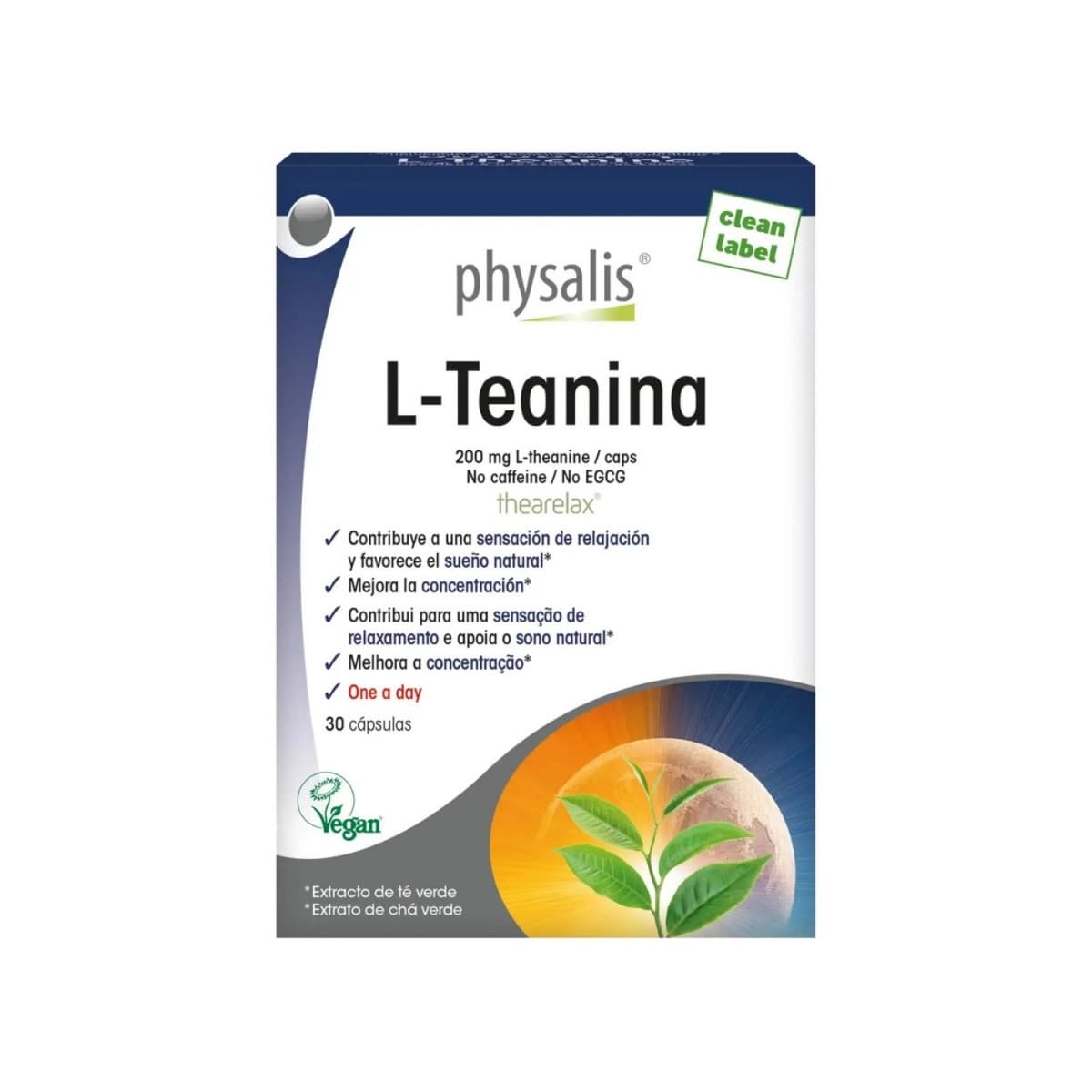 L-Teanina Thearelax sin cafeina 30 caps Physalis