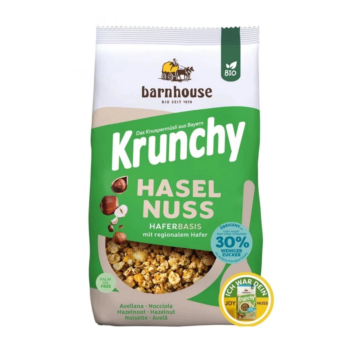 Muesli krunchy avellanas 30% menos de azúcar 500g Barnhouse