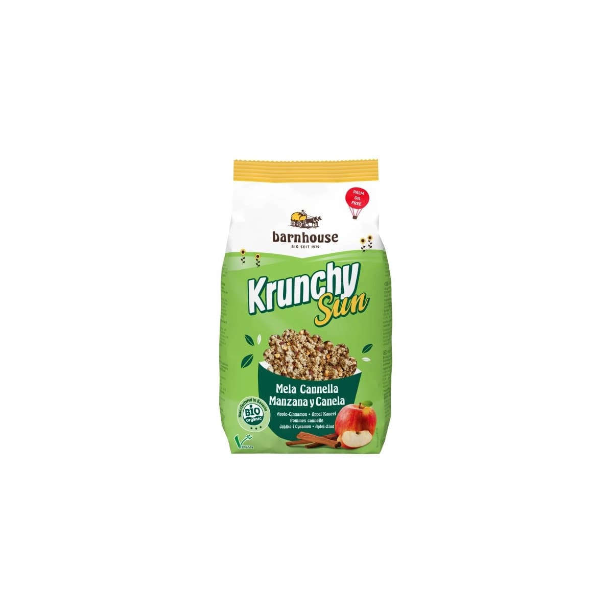 Muesli krunchy sun manzana-canela 375g Barnhouse