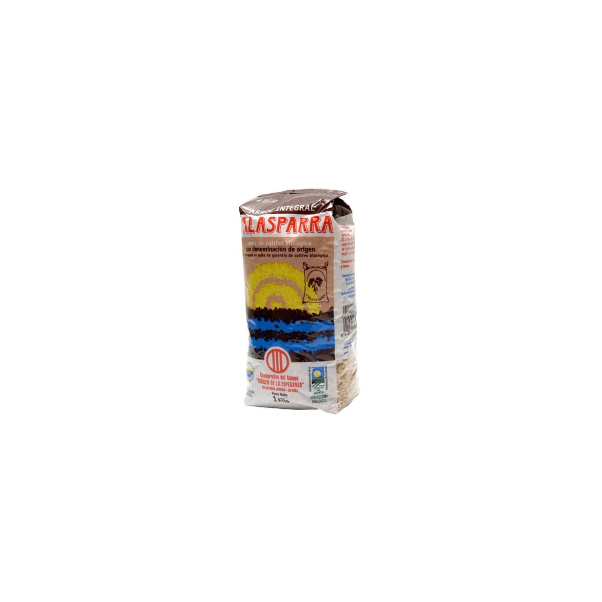 Arroz integral envase de plastico 1kg Calasparra