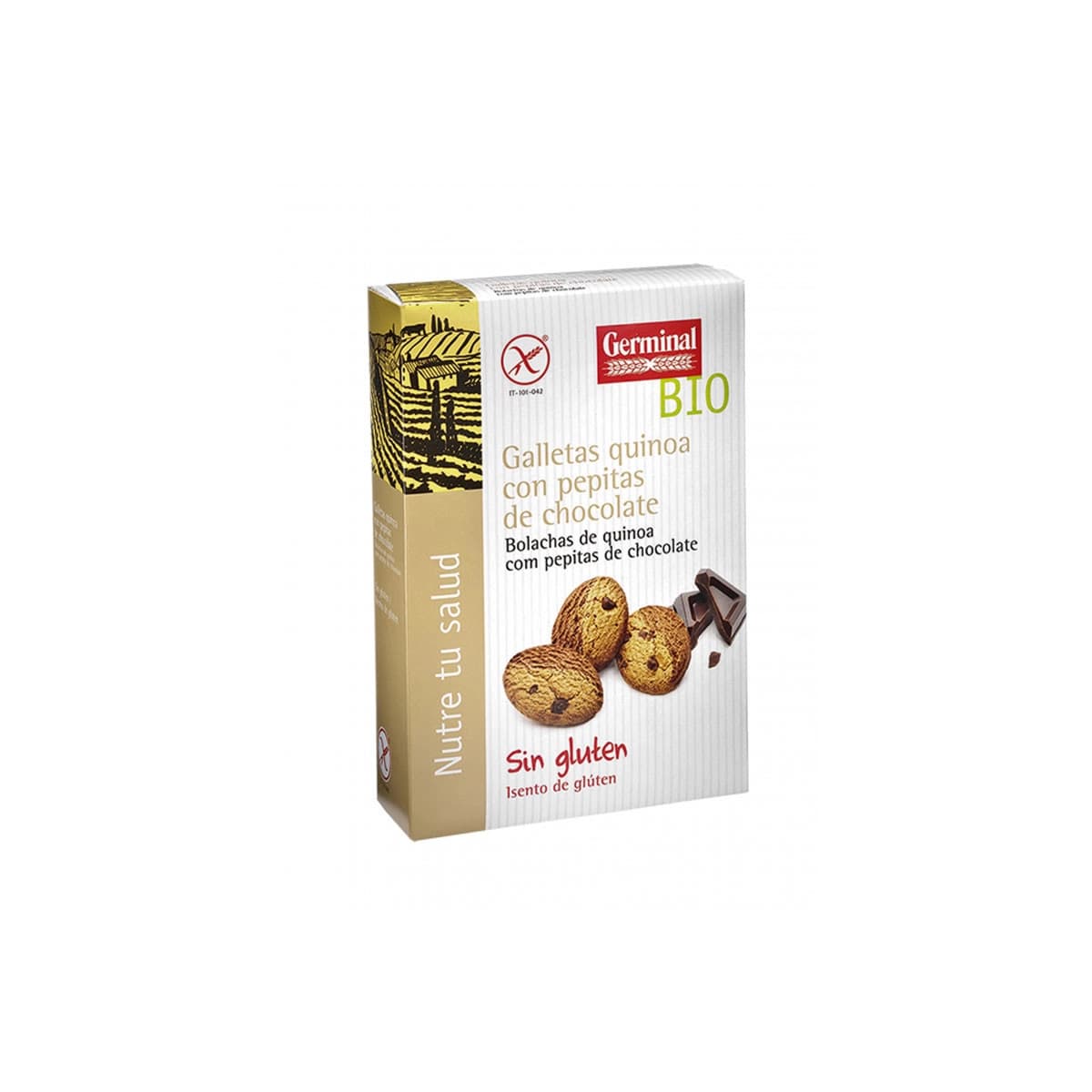 Galletas quinoa con pepitas de chocolate bio sin gluten 250 g Germinal