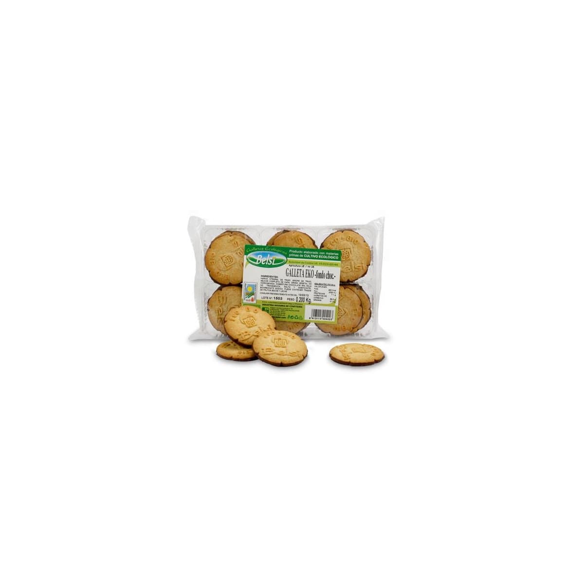 Galletas fondo choco bio 200g Belsi