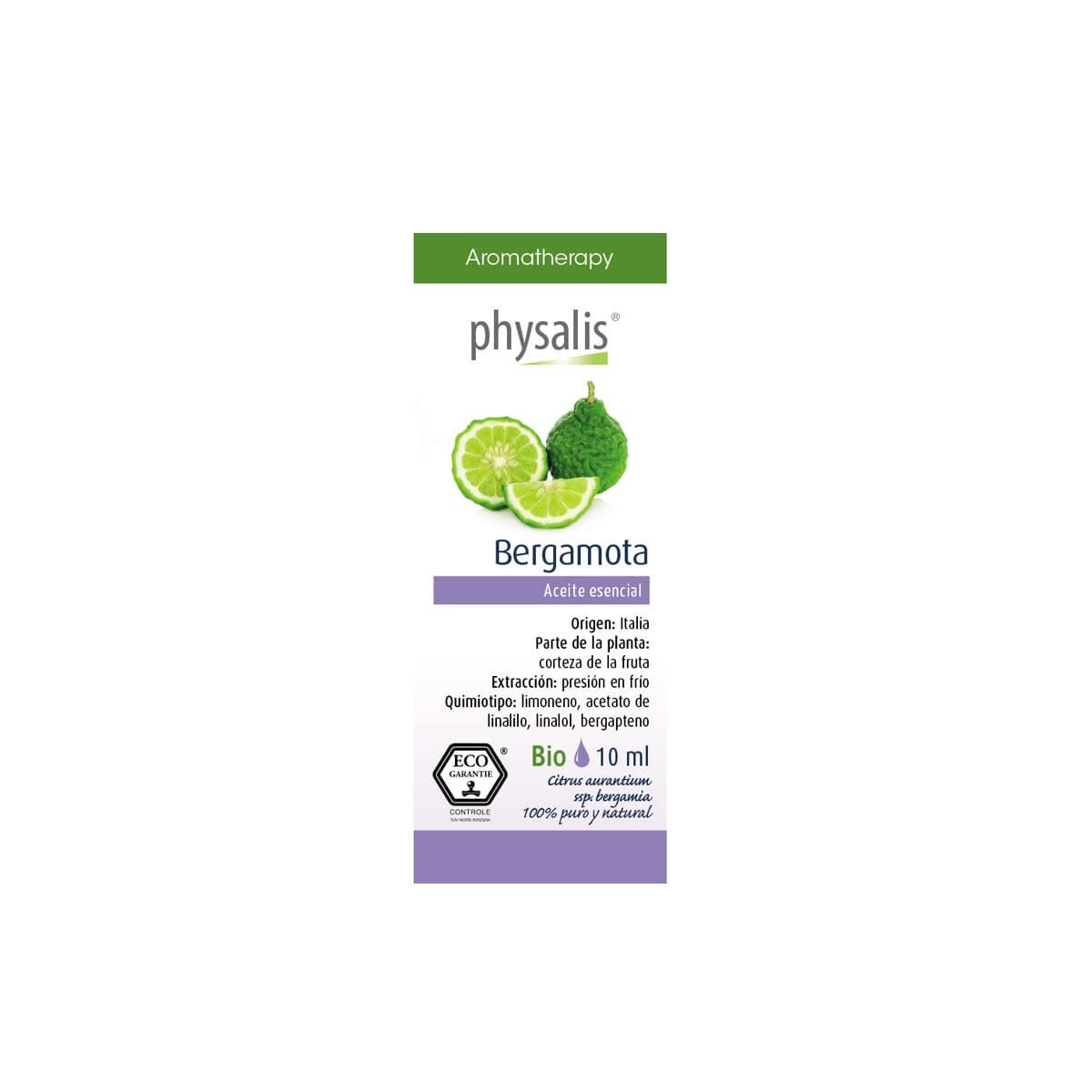 Aceite esencial de bergamota bio 10 ml Physalis