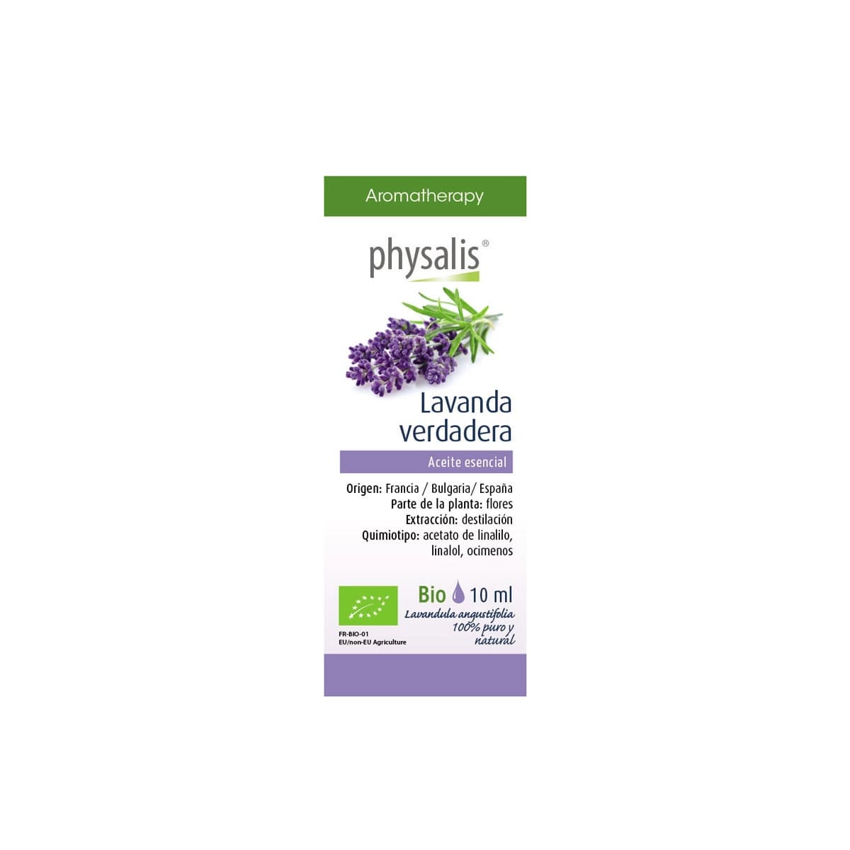 Aceite esencial de lavanda verdadera bio 10 ml Physalis
