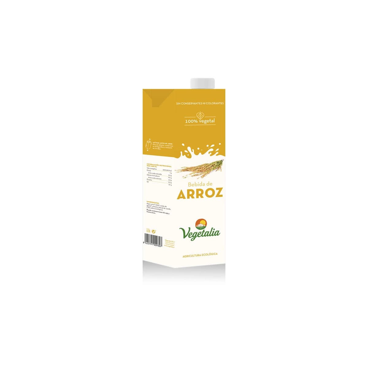 Bebida de arroz bio 10x1L Vegetalia