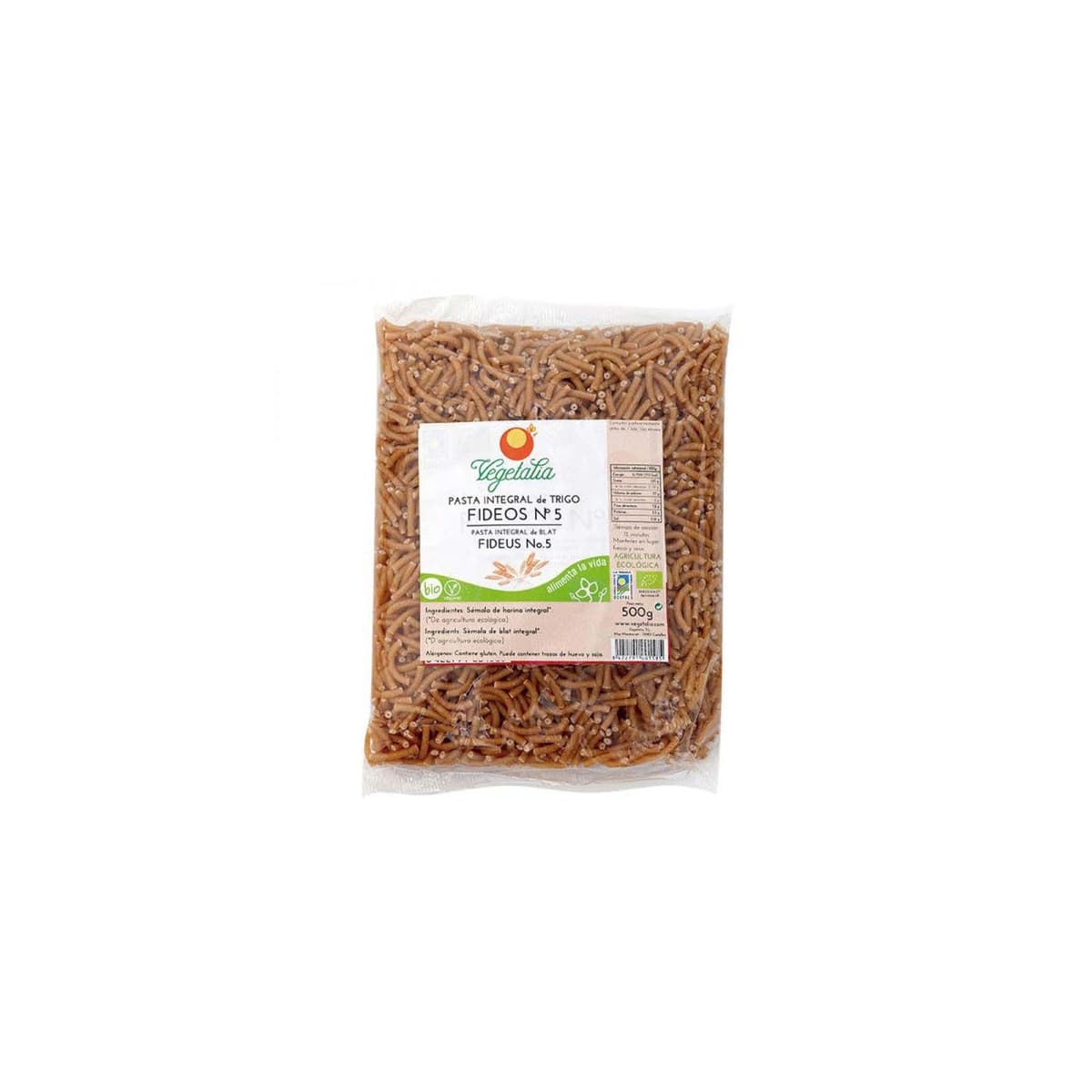 Fideo integral Nº5 bio 500 g Vegetalia