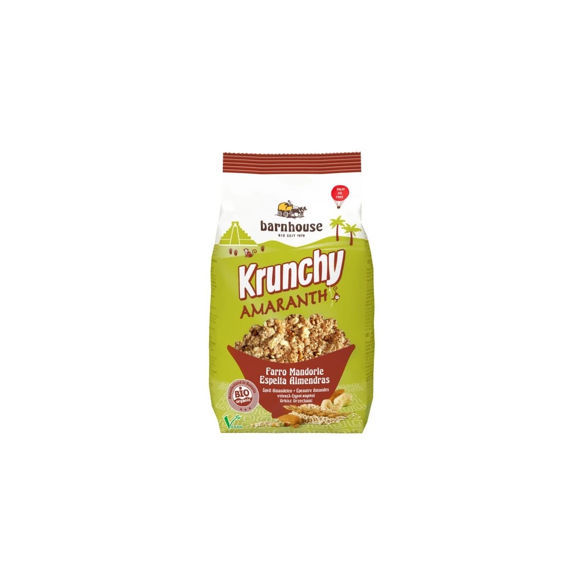Muesli Krunchy amaranto espelta-almendras 375g Barnhouse