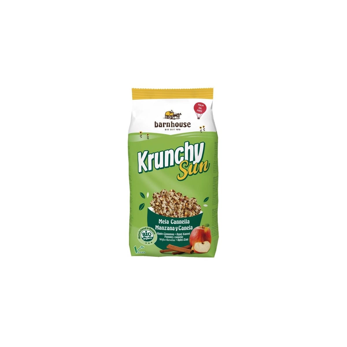 Muesly Krunchy Sun manzana y canela Bio 750g Barnhouse