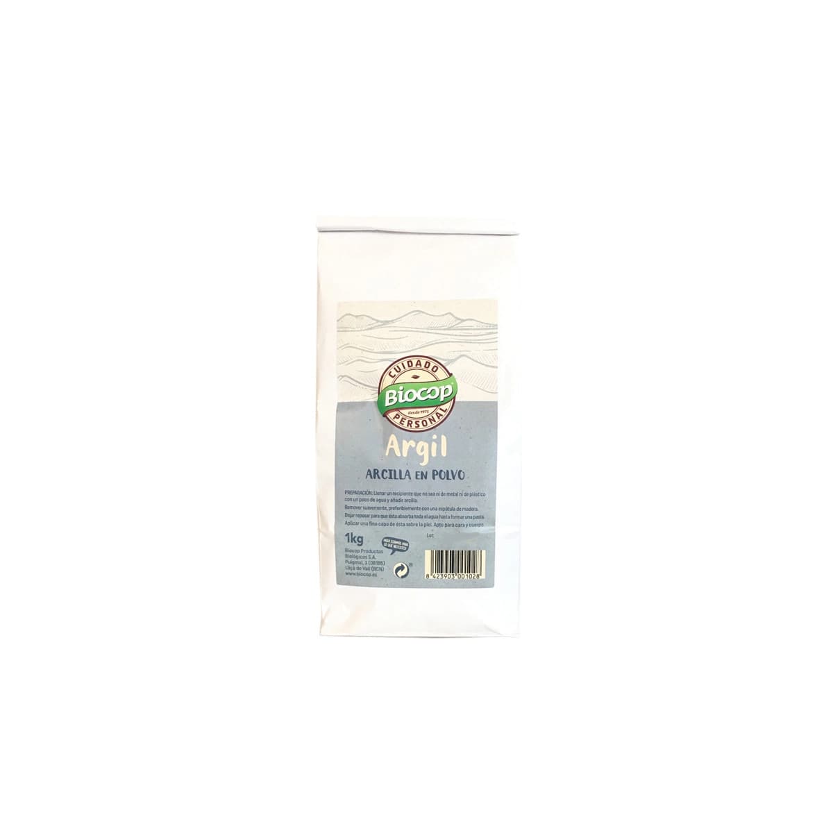 Arcilla blanca argil 1kg Biocop