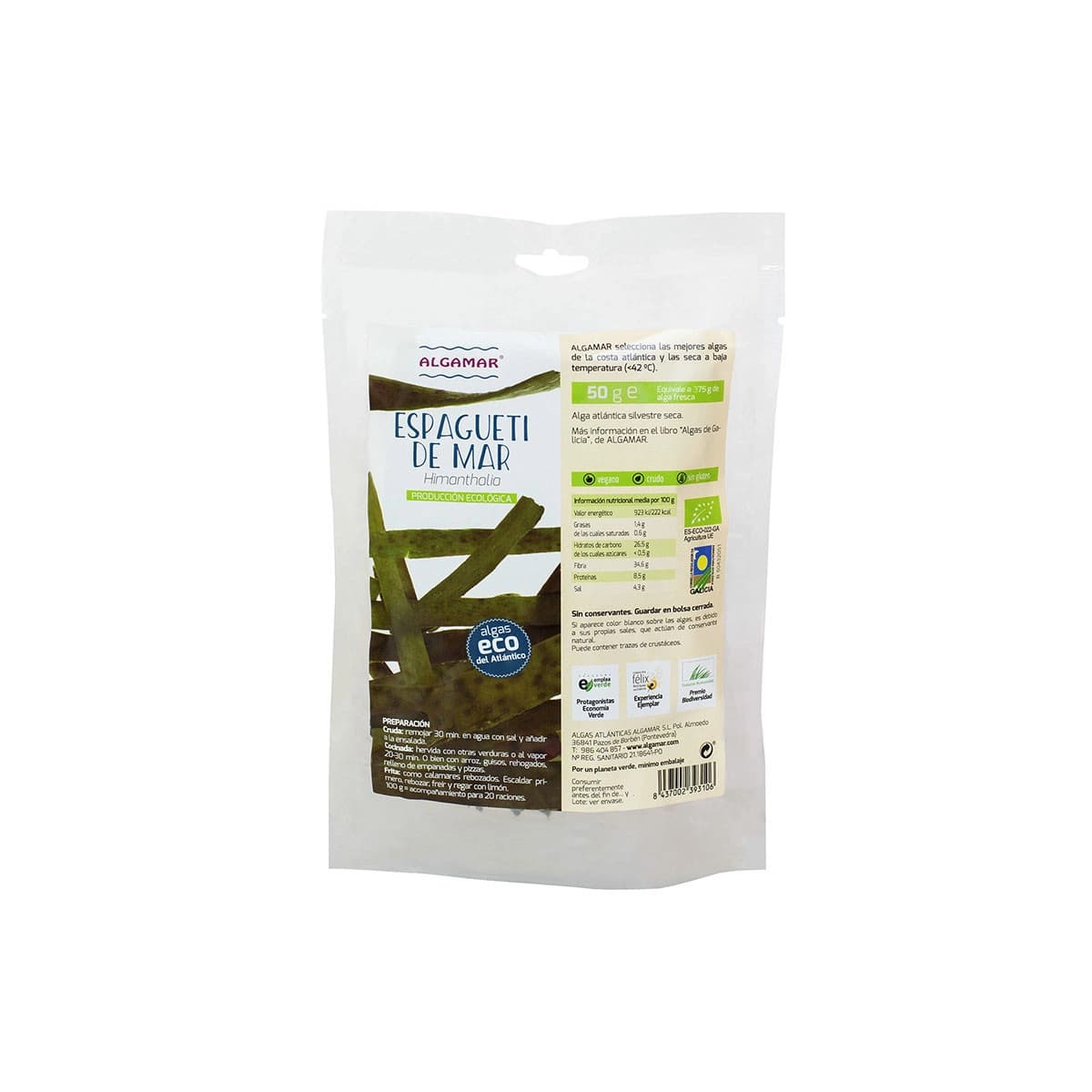 Alga espagueti Bio 50g Algamar