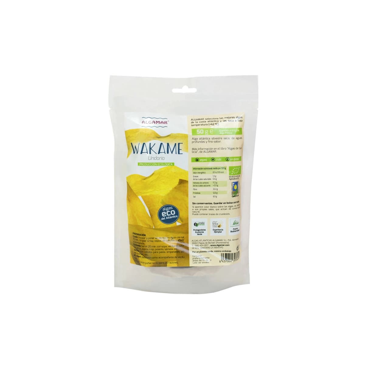 Alga wakame Bio 50 g Algamar