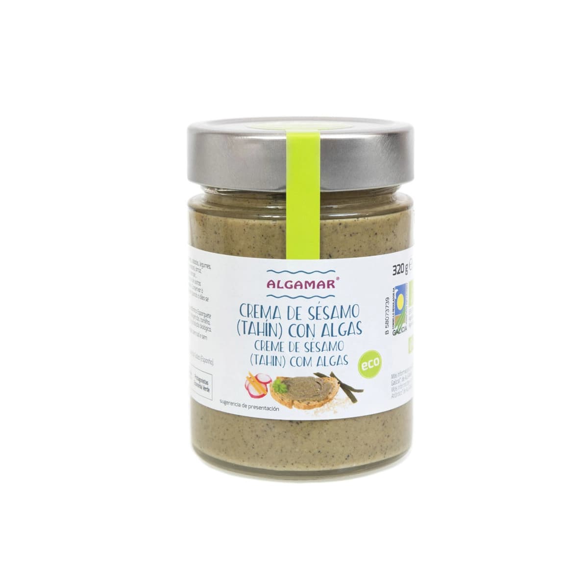 Crema sesamo (tahin) con algas bio 320g Algamar