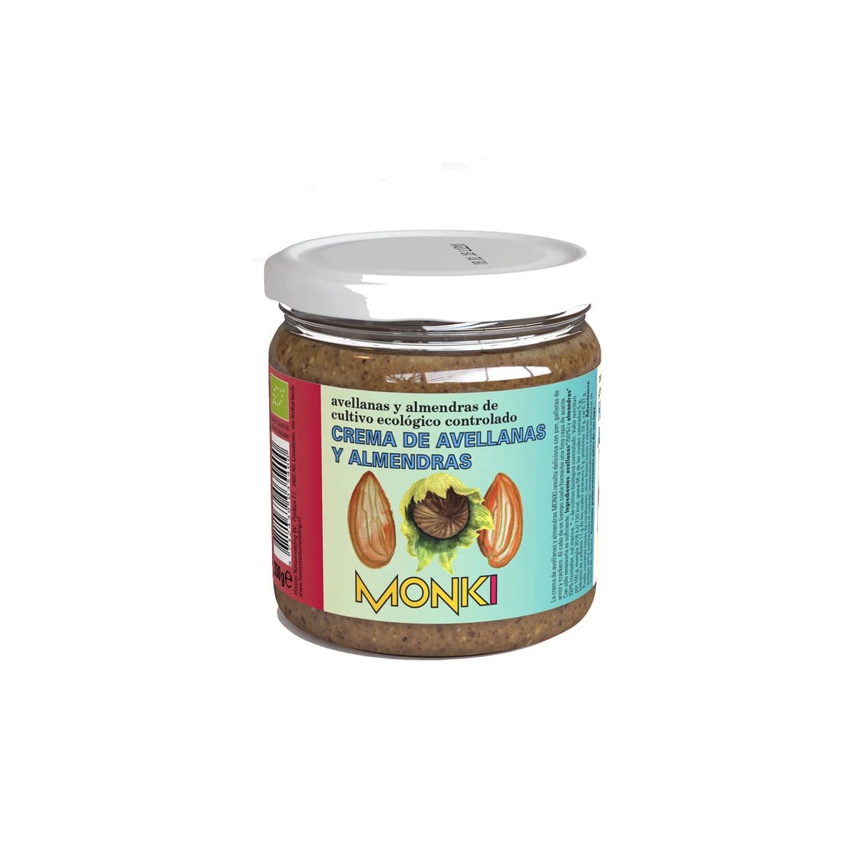 Crema de avellanas y almendras Bio 330g Monki