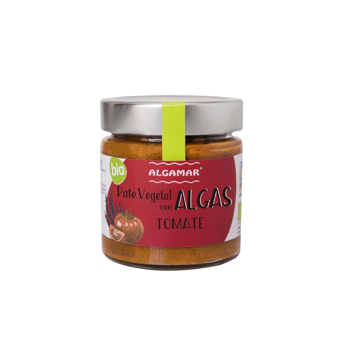 Pate vegetal con algas y tomate Bio 180g Algamar