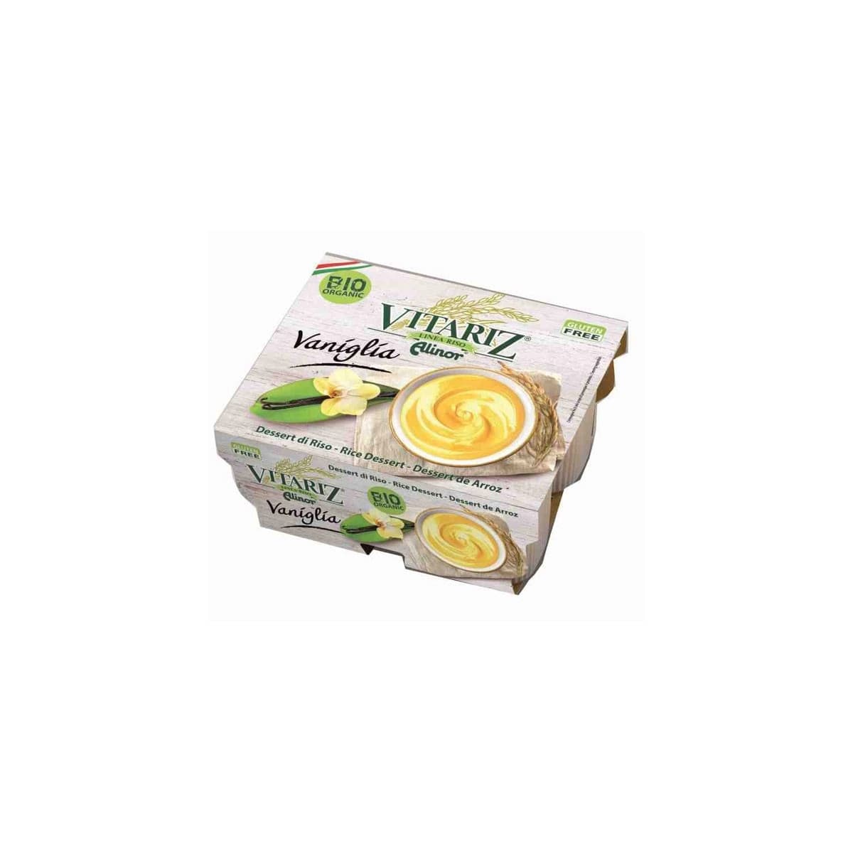 Postre de arroz vainilla Bio 4x100g Vitariz