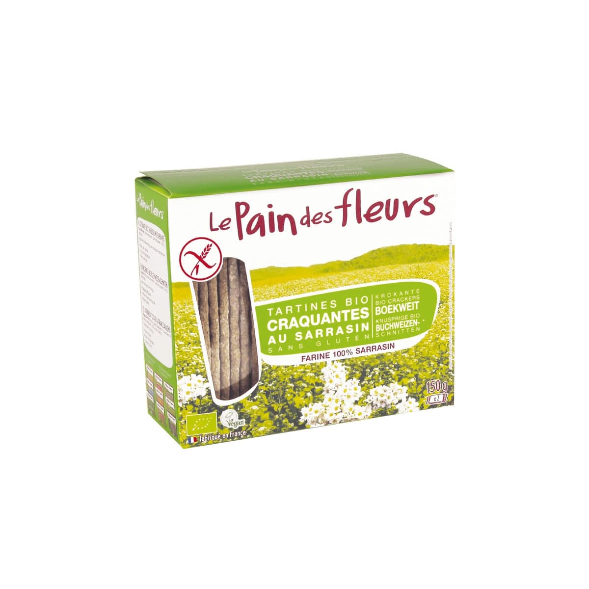 Cracker Trigo Sarraceno sin gluten Bio 150g Le Pain des Fleurs