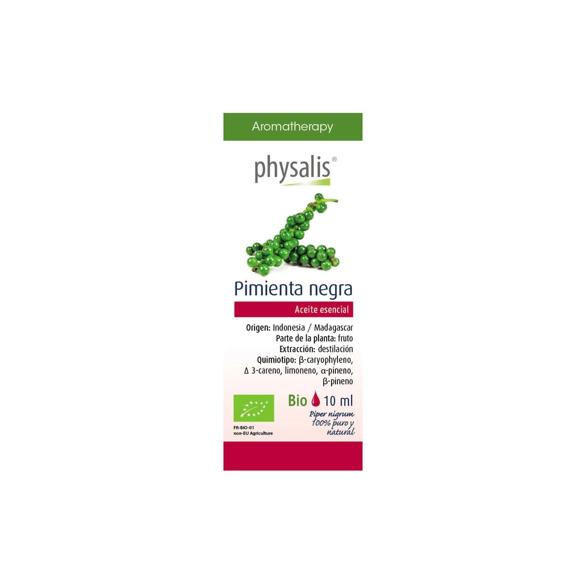 Aceite esencial de pimienta negra bio 10 ml Physalis