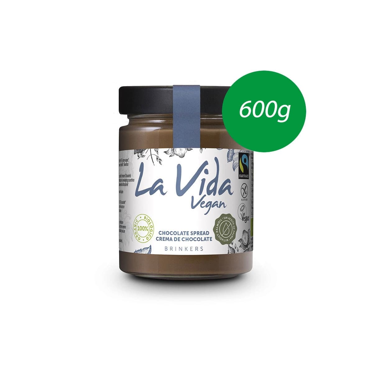 Crema de chocolate vegana Bio 600g La Vida Vegan