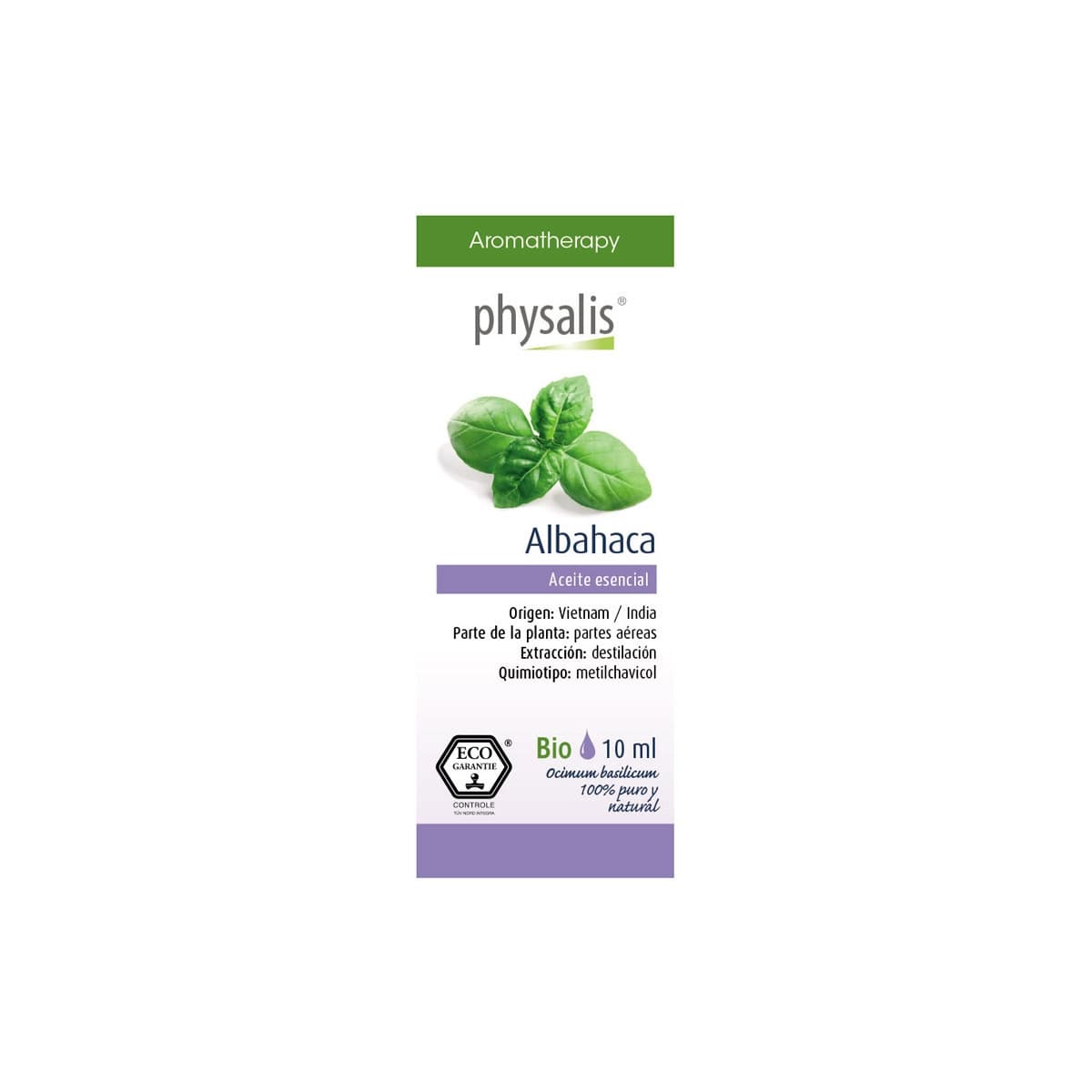 Aceite esencial de albahaca (basilico) bio 10ml Physalis