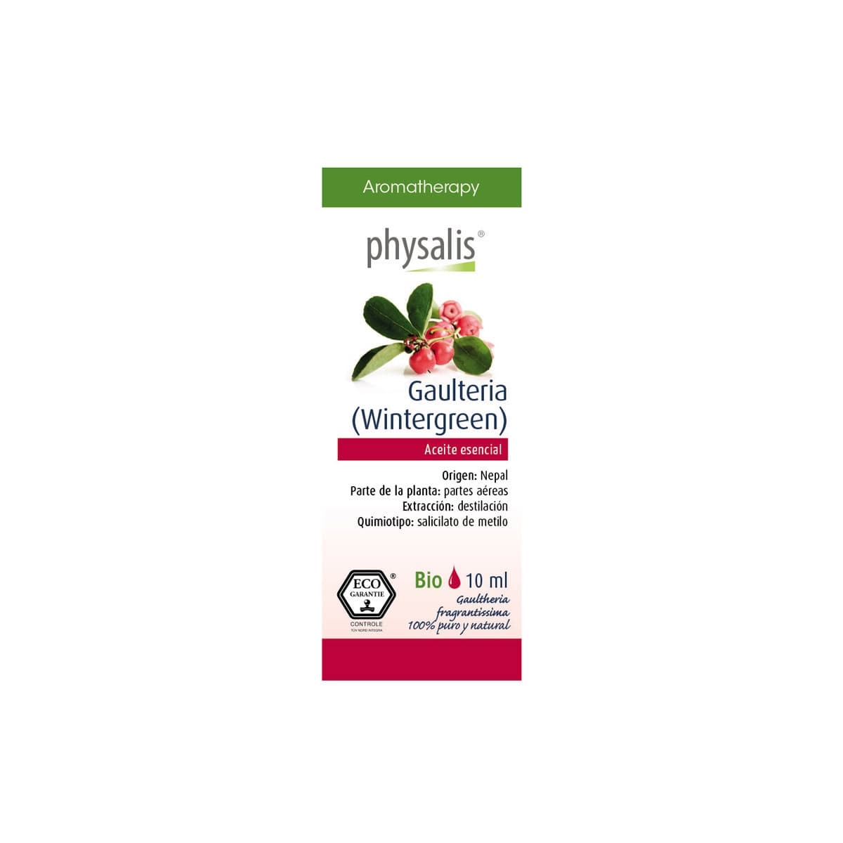 Aceite esencial de gaulteria (wintergreen) bio 10ml Physalis