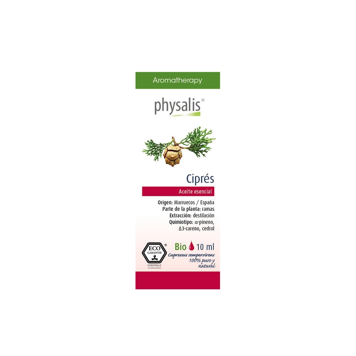 Aceite esencial de ciprés bio 10 ml Physalis
