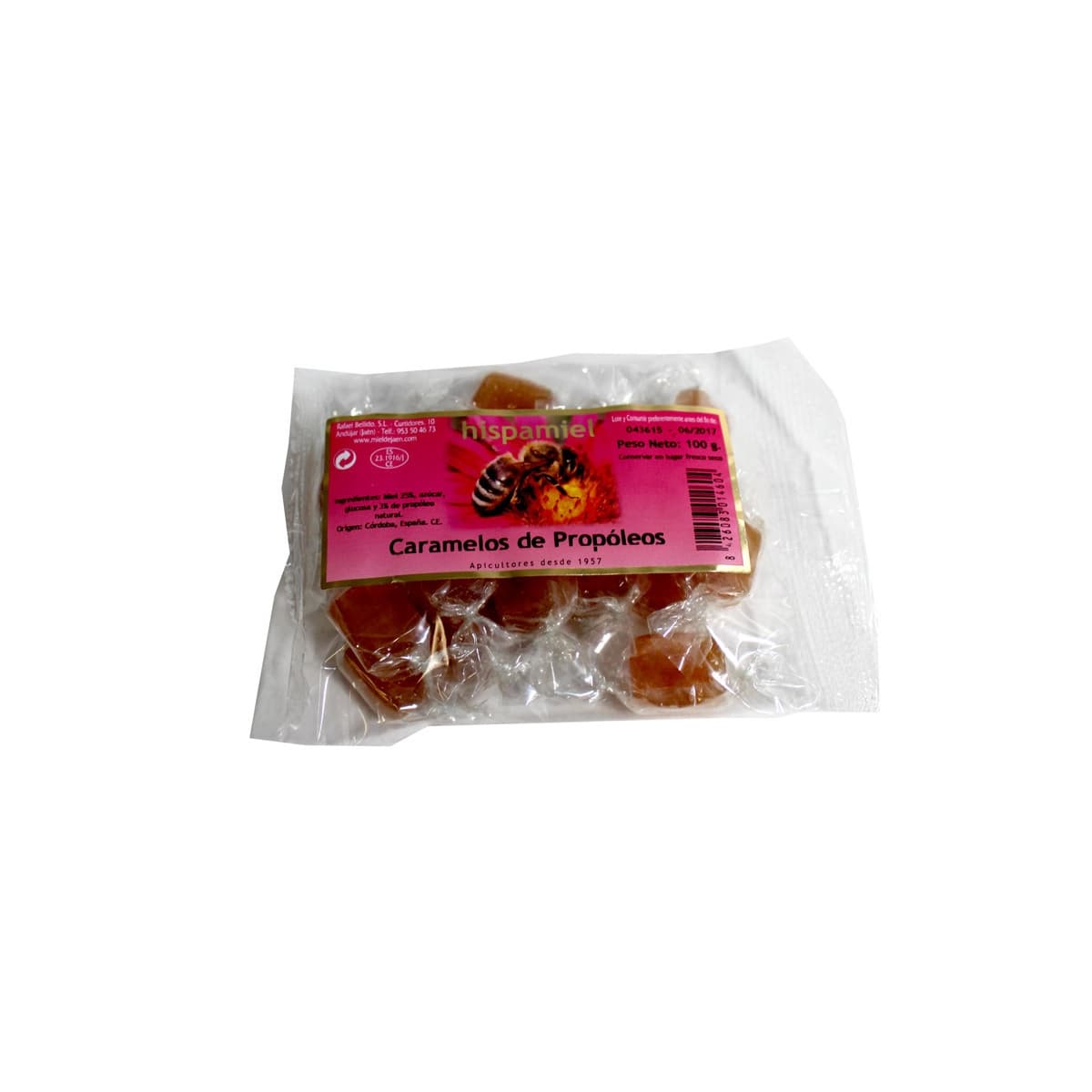 Caramelos Miel y Propoleo 100g Hispamiel