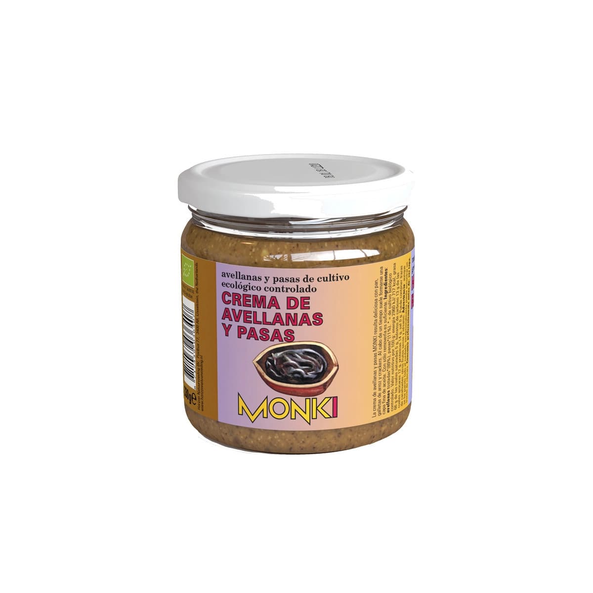 Crema de Avellanas y Pasas Bio 330g Monki