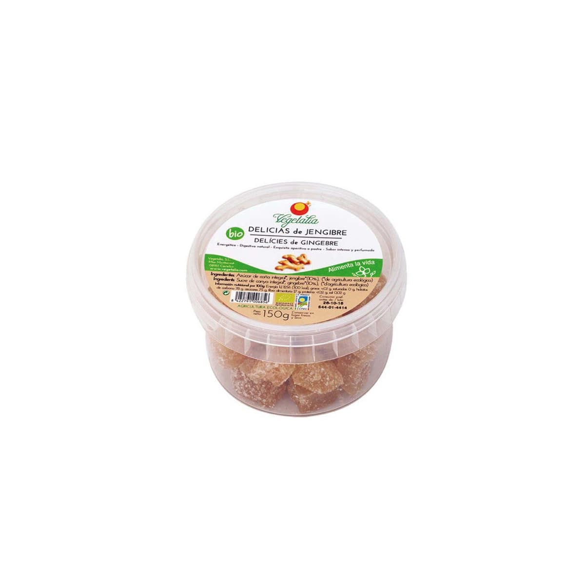 Delicias de jengibre bio 150g Vegetalia