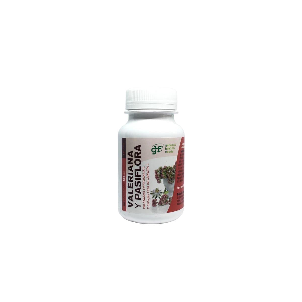 Valeriana y pasiflora 450mg 90 cápsulas GHF