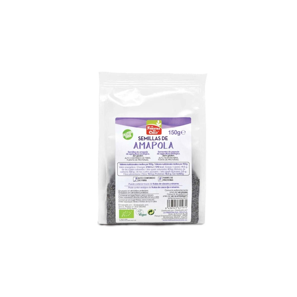 Semillas de amapola bio 150g La Finestra