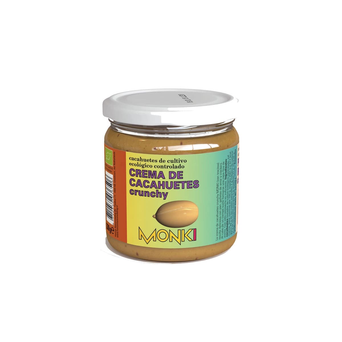Crema de Cacahuetes Crujiente Bio 330g Monki