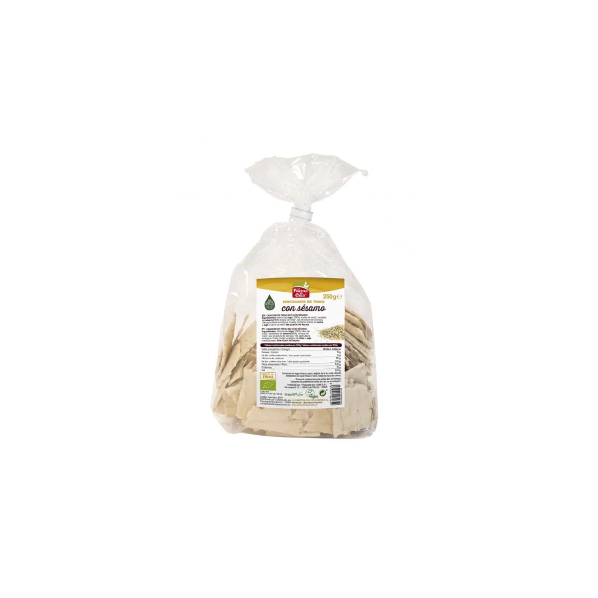 Mini crackers de trigo con sesamo bio 250 g La Finestra