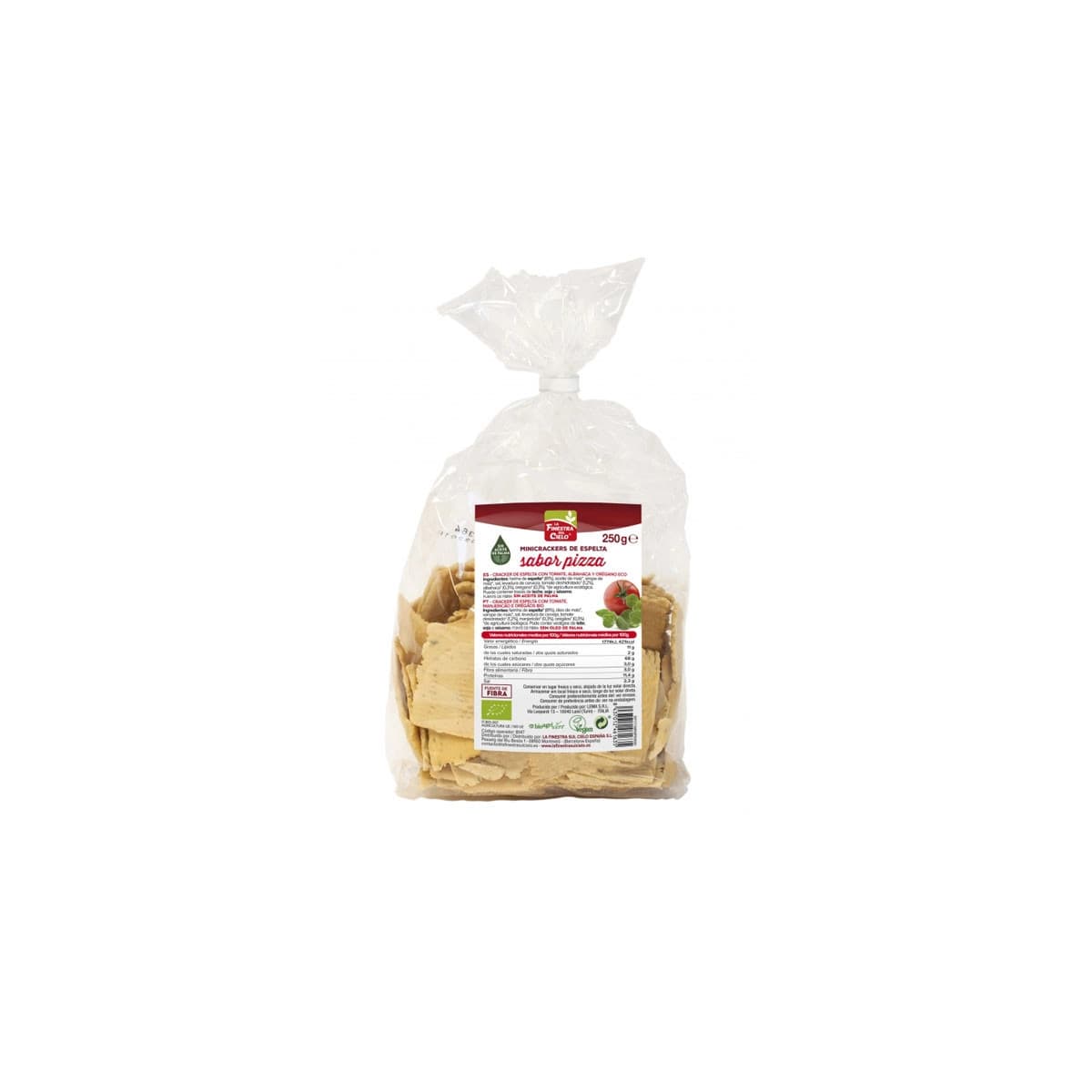 Mini crackers de espelta sabor pizza bio 250 g La Finestra