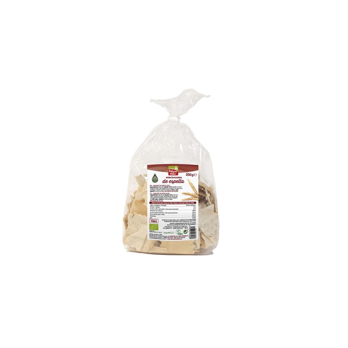 Mini crackers de espelta 100% 250 g La Finestra