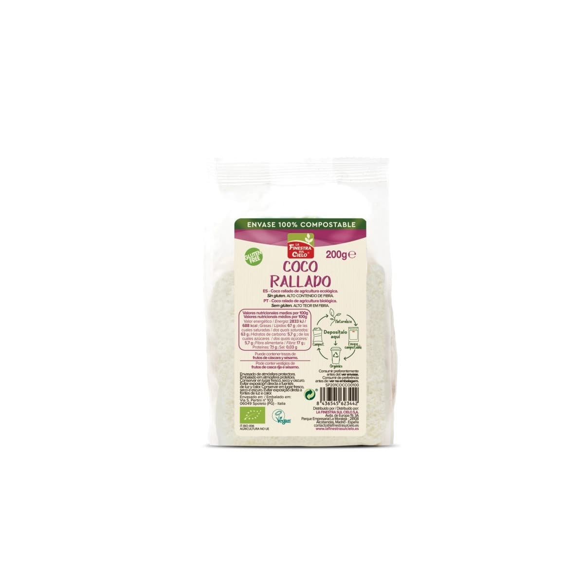 Coco rallado Bio 200g La Finestra
