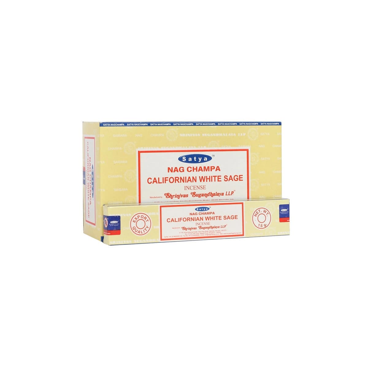 Incienso Satya California White Sage (Salvia) 12x15g Nag Champa