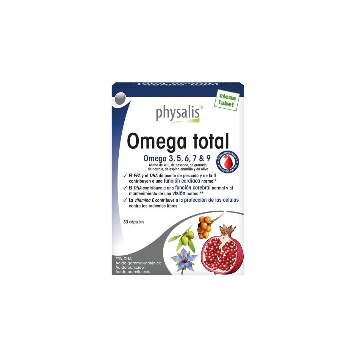 Omega Total 30 capsulas Physalis