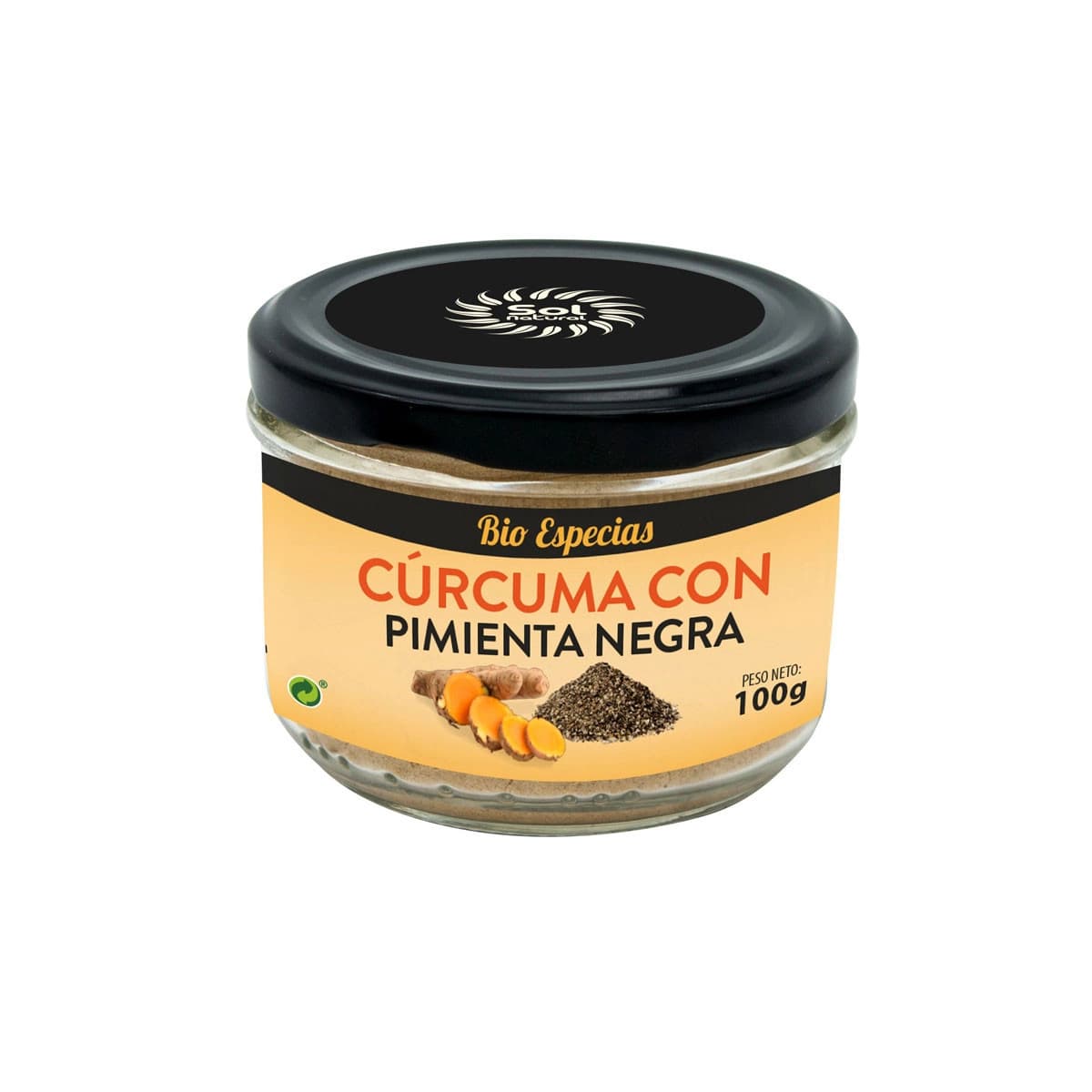 Curcuma con pimienta negra bio 100g Sol Natural