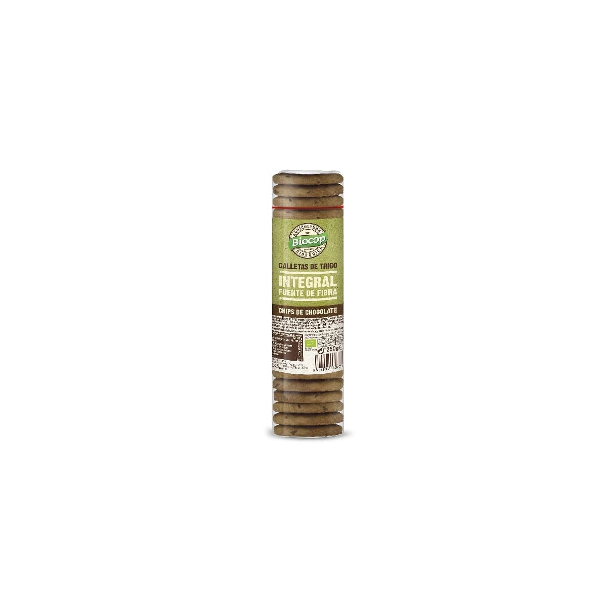 Galleta Trigo integral con chips de chocolate Bio 250g Biocop