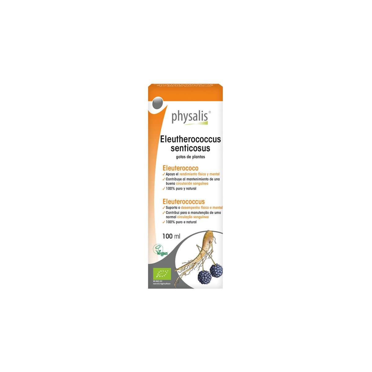 Eleuterococo (eleutherococcus senticosus) extracto hidroalcoholico bio 100ml Physalis