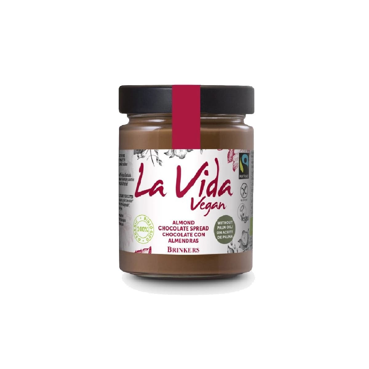 Crema de chocolate con almendras Bio 270g La Vida Vegan