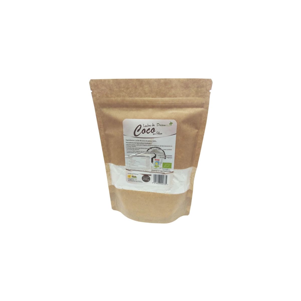 Leche de coco polvo Bio 200 g Dream Foods