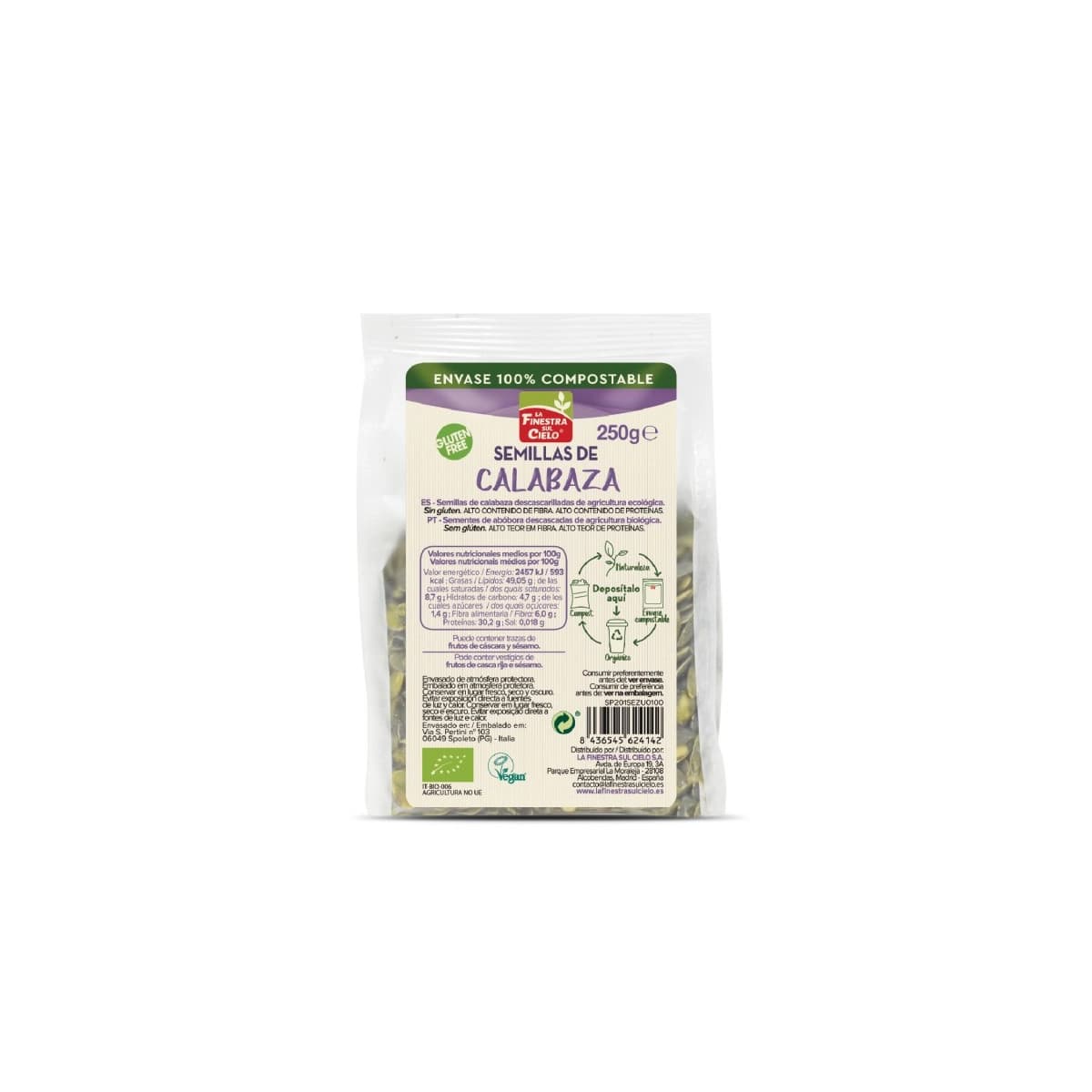 Semillas de calabaza bio 250g La Finestra
