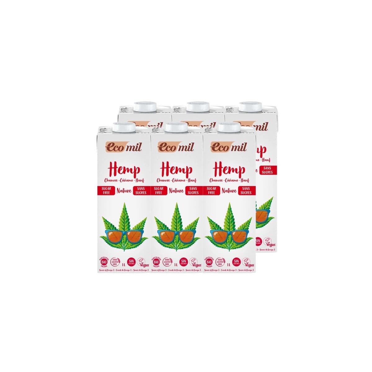 Bebida de cañamo Hemp nature bio 6x1L Ecomil