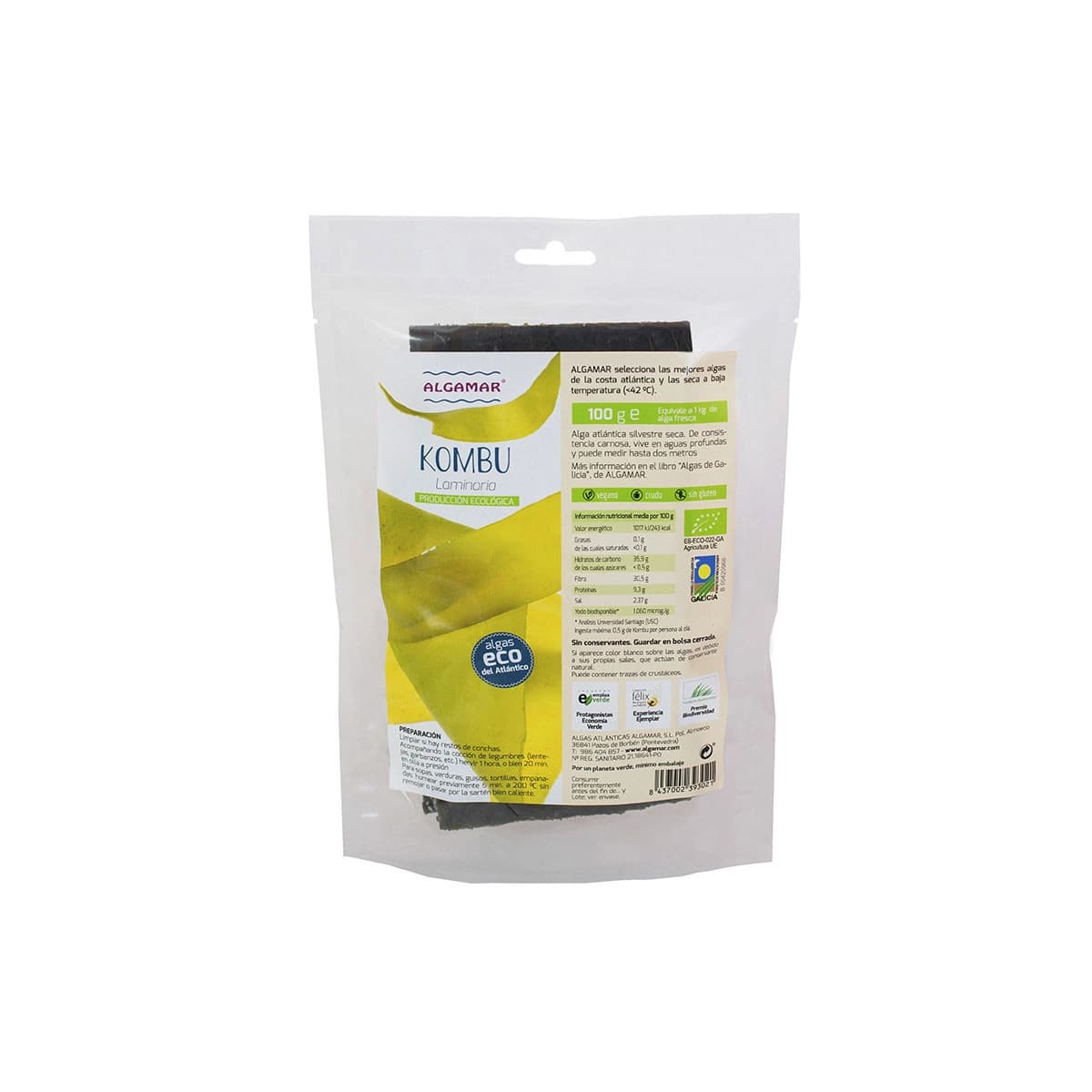 Alga kombu Bio 100 g Algamar