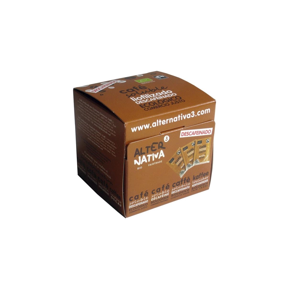 Cafe soluble descafeinado liofilizado bio 25x2g Alternativa3