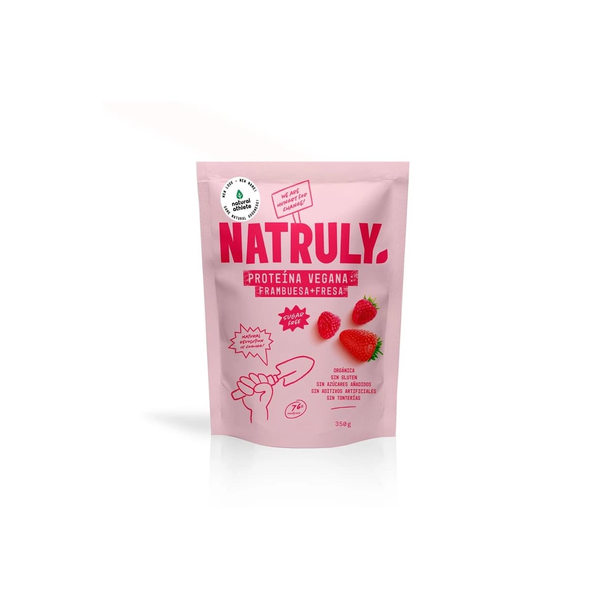 Proteina Vegana 73% Fresa y Frambuesa Bio 350g Natruly