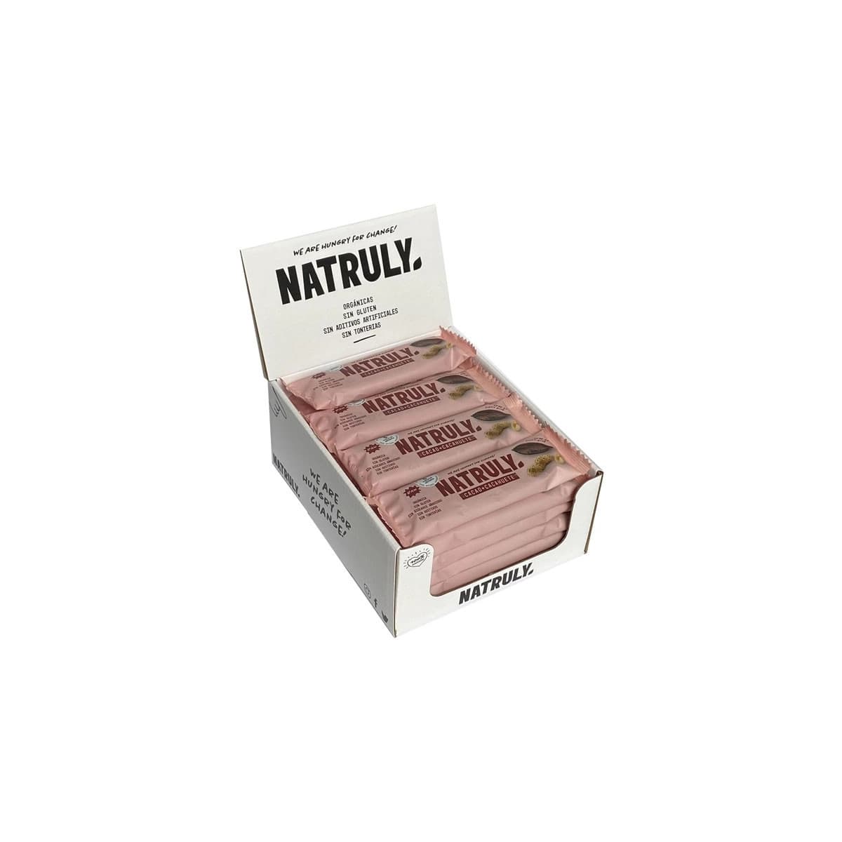 Barrita Raw de Cacao y Cacahuete Bio 24x40g Natruly