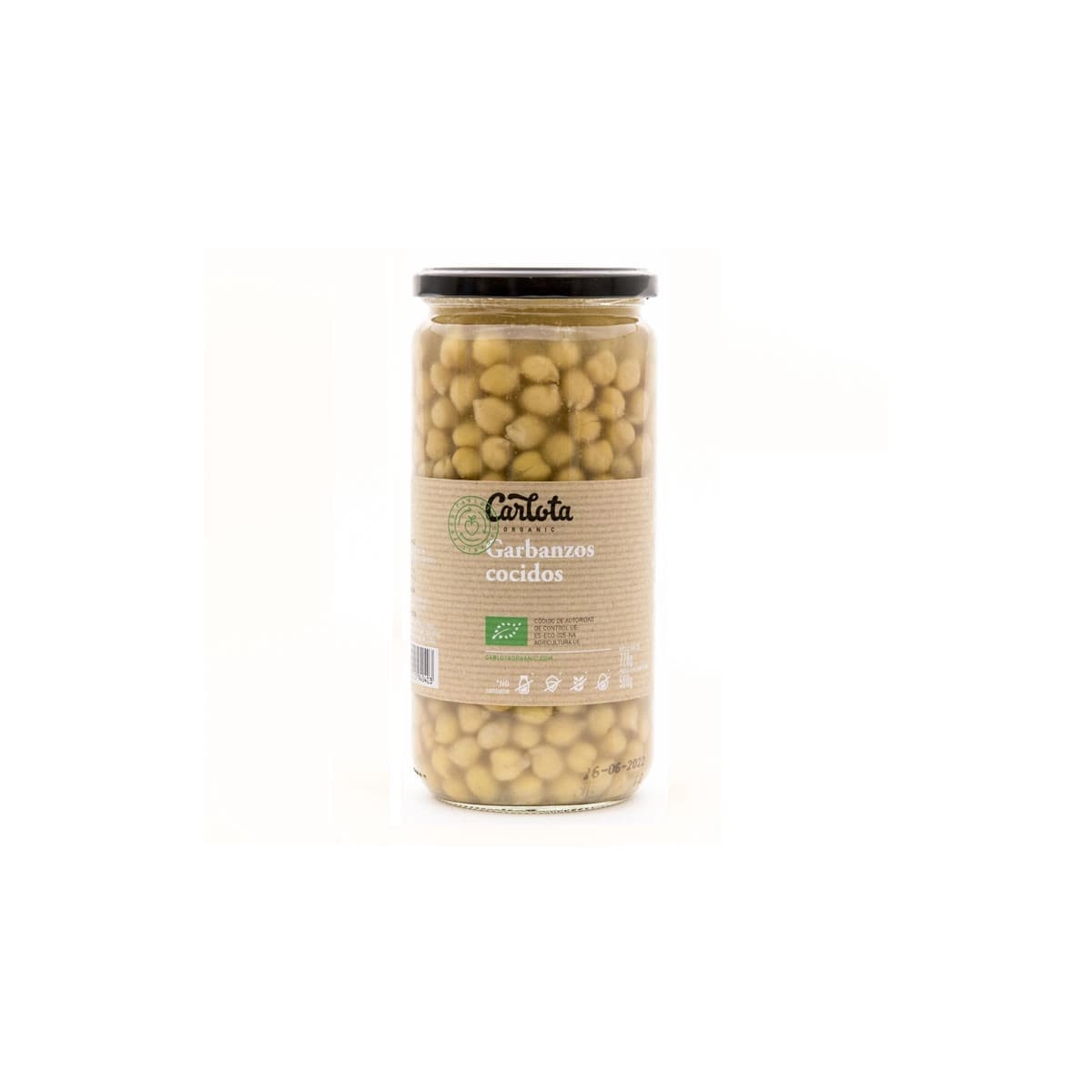 Garbanzos cocidos Bio 720g Carlota Organic