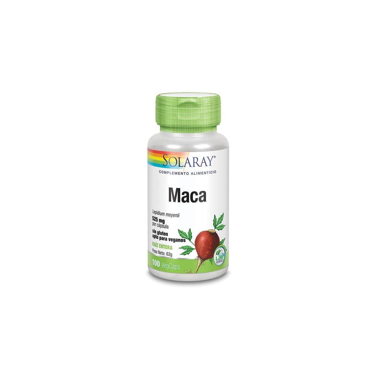 Maca 525mg 100 vcaps Solaray
